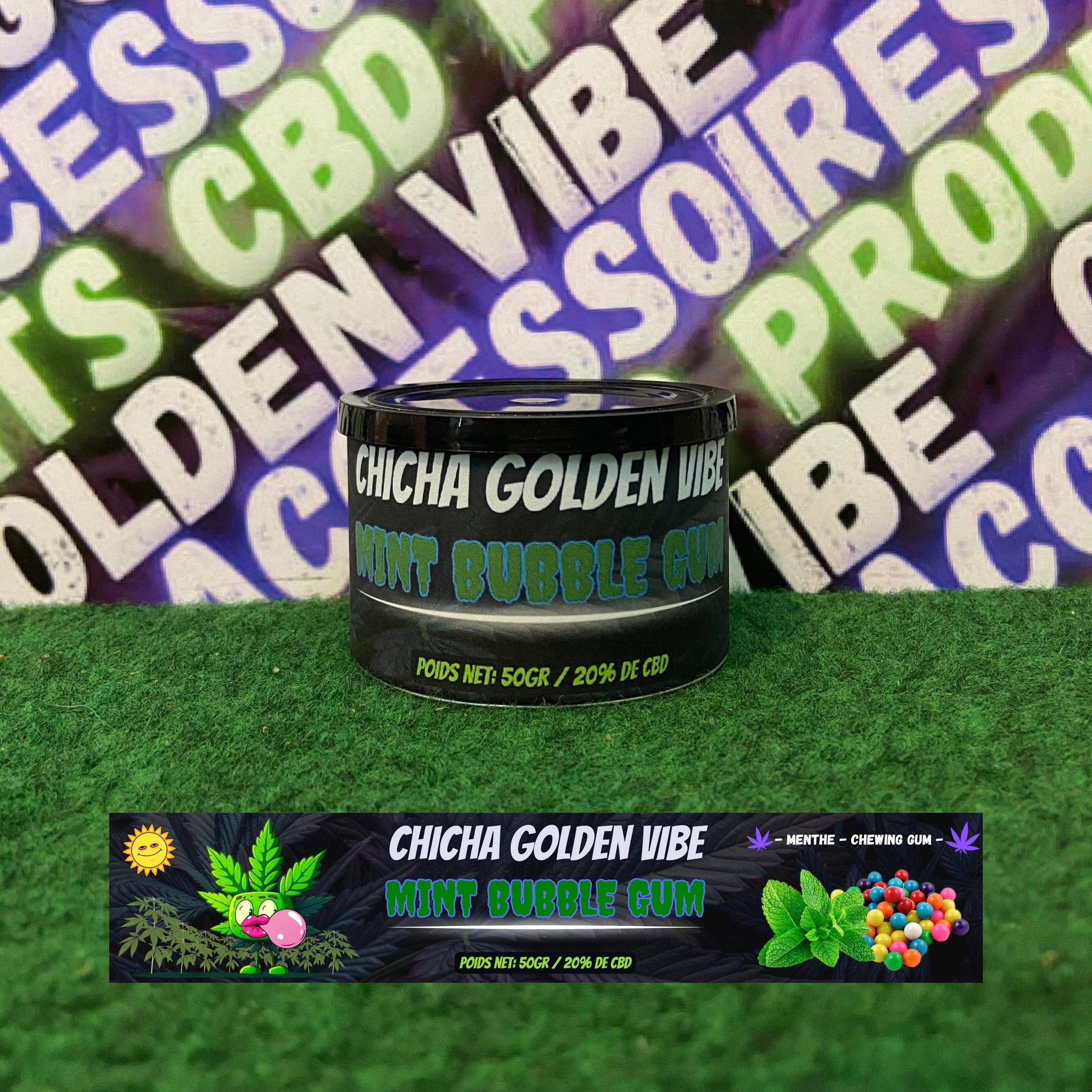 CHICHA MINT BUBBLE GUM (CBD)