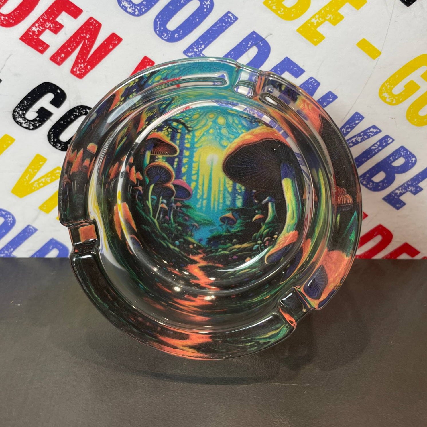 CENDRIER EN VERRE CRAZY MUSHROOMS