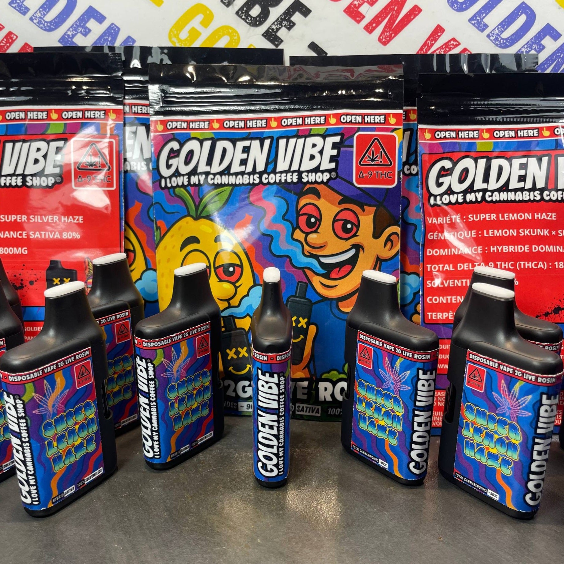 DISPOSABLE VAPE - 2G LIVE ROSIN - SUPER LEMON HAZE (Δ-9 THC)