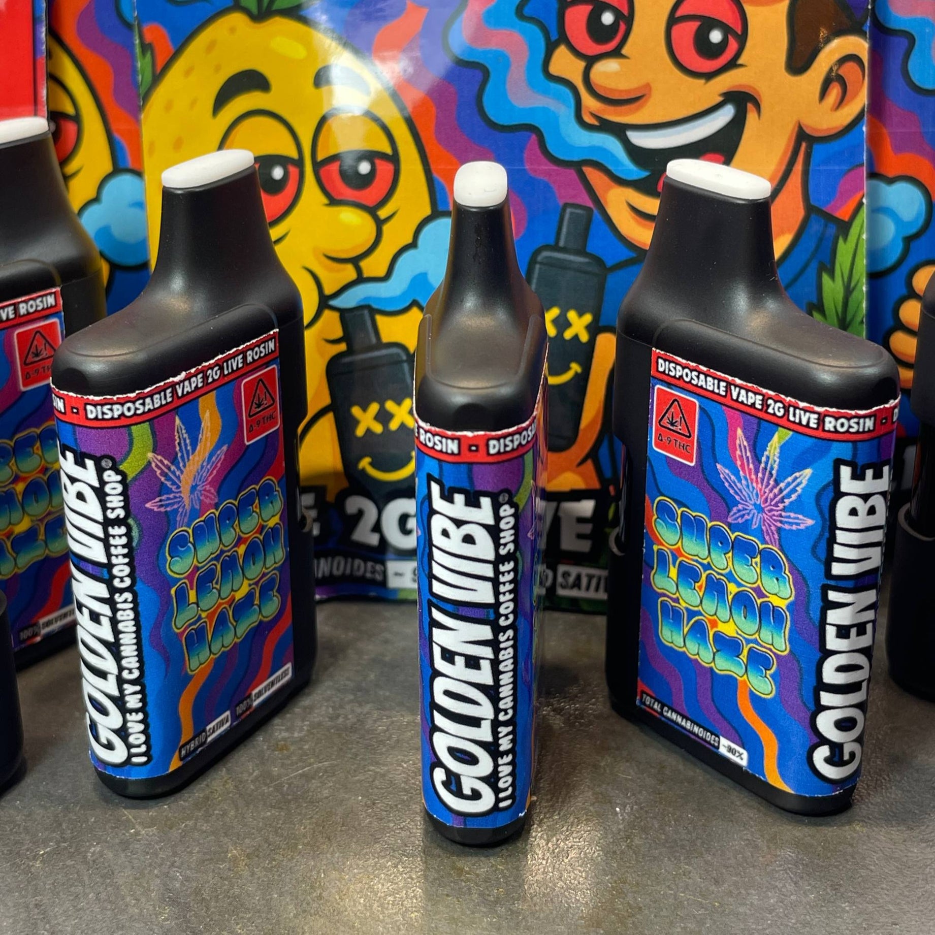 DISPOSABLE VAPE - 2G LIVE ROSIN - SUPER LEMON HAZE (Δ-9 THC)