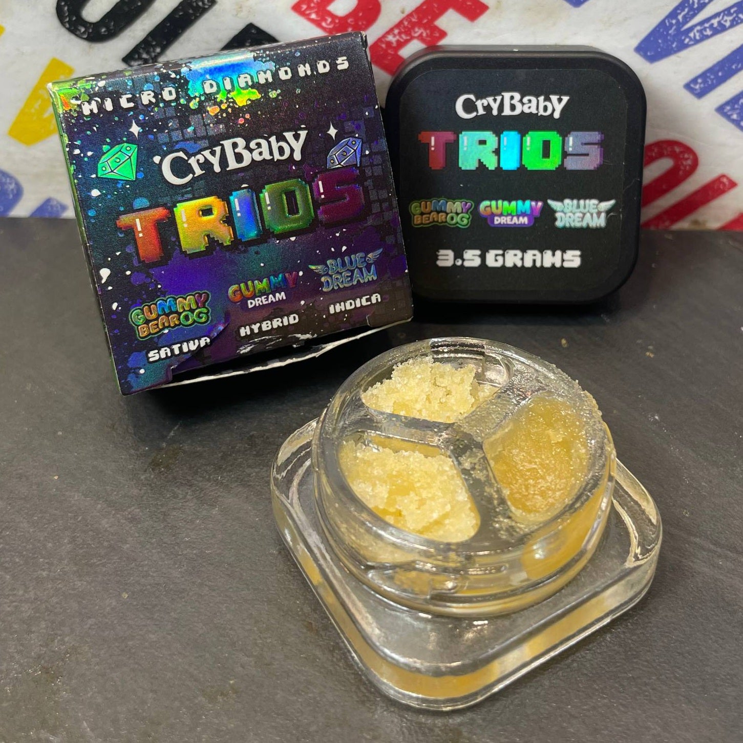 3.5G MICRO DIAMONDS - CRYBABY TRIO - ÉDITION SPÉCIALE (Δ-9 THC)