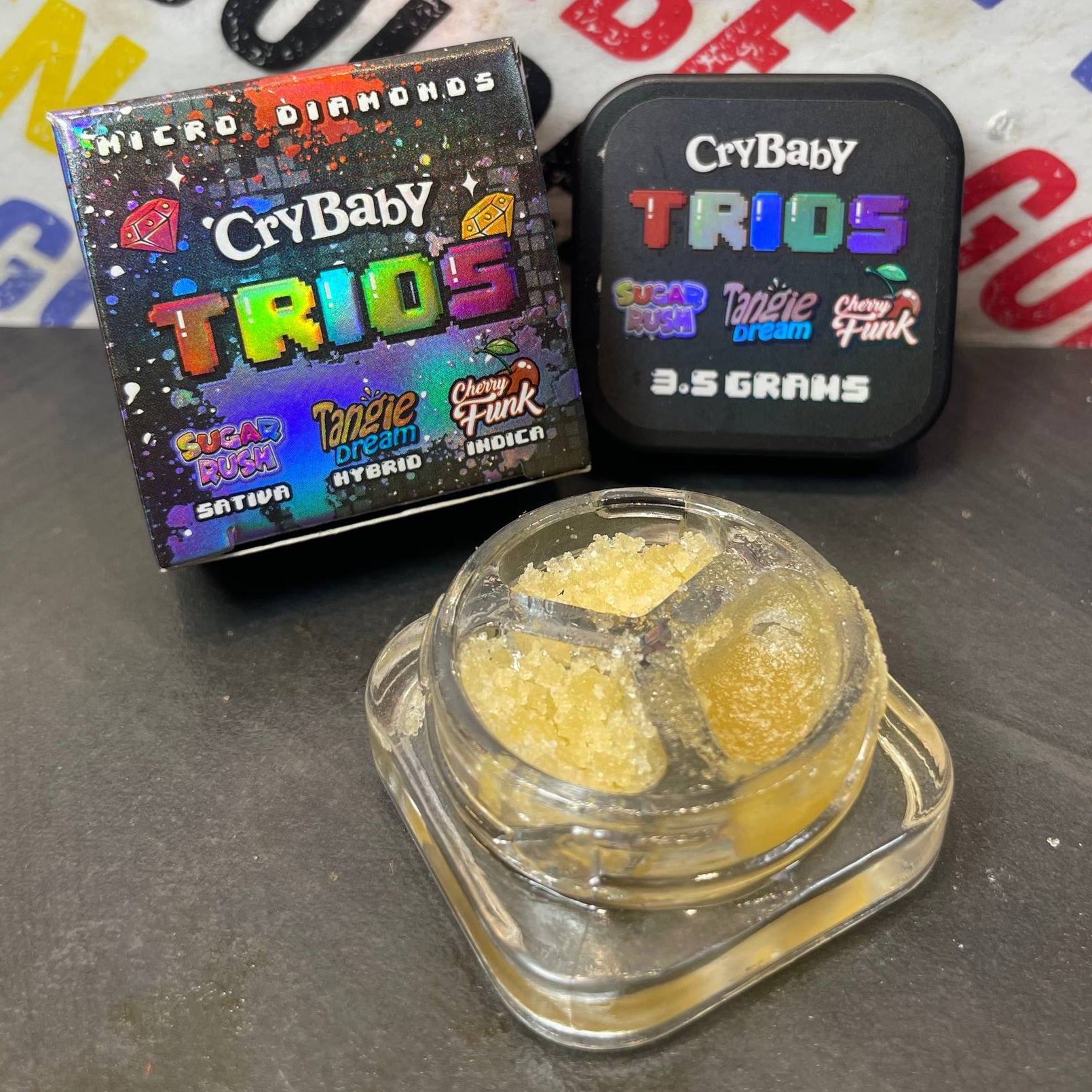 3.5G MICRO DIAMONDS - CRYBABY TRIO - ÉDITION SPÉCIALE (Δ-9 THC)