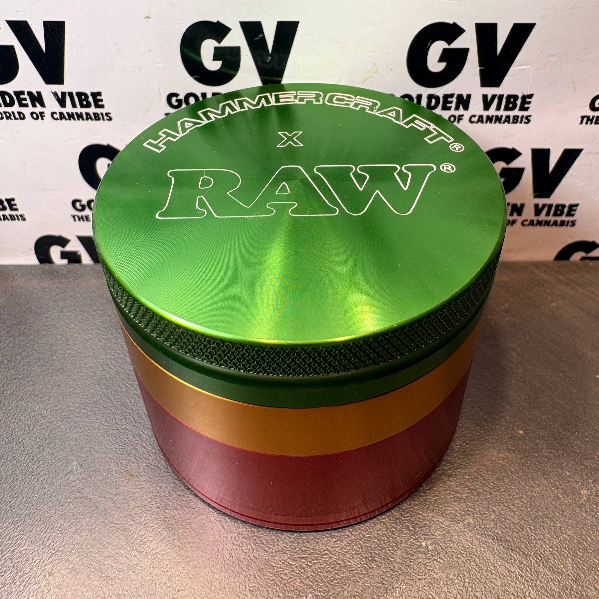 Image of GRINDER RAW X HAMMERCRAFT 4 PARTIES 61MM RASTA