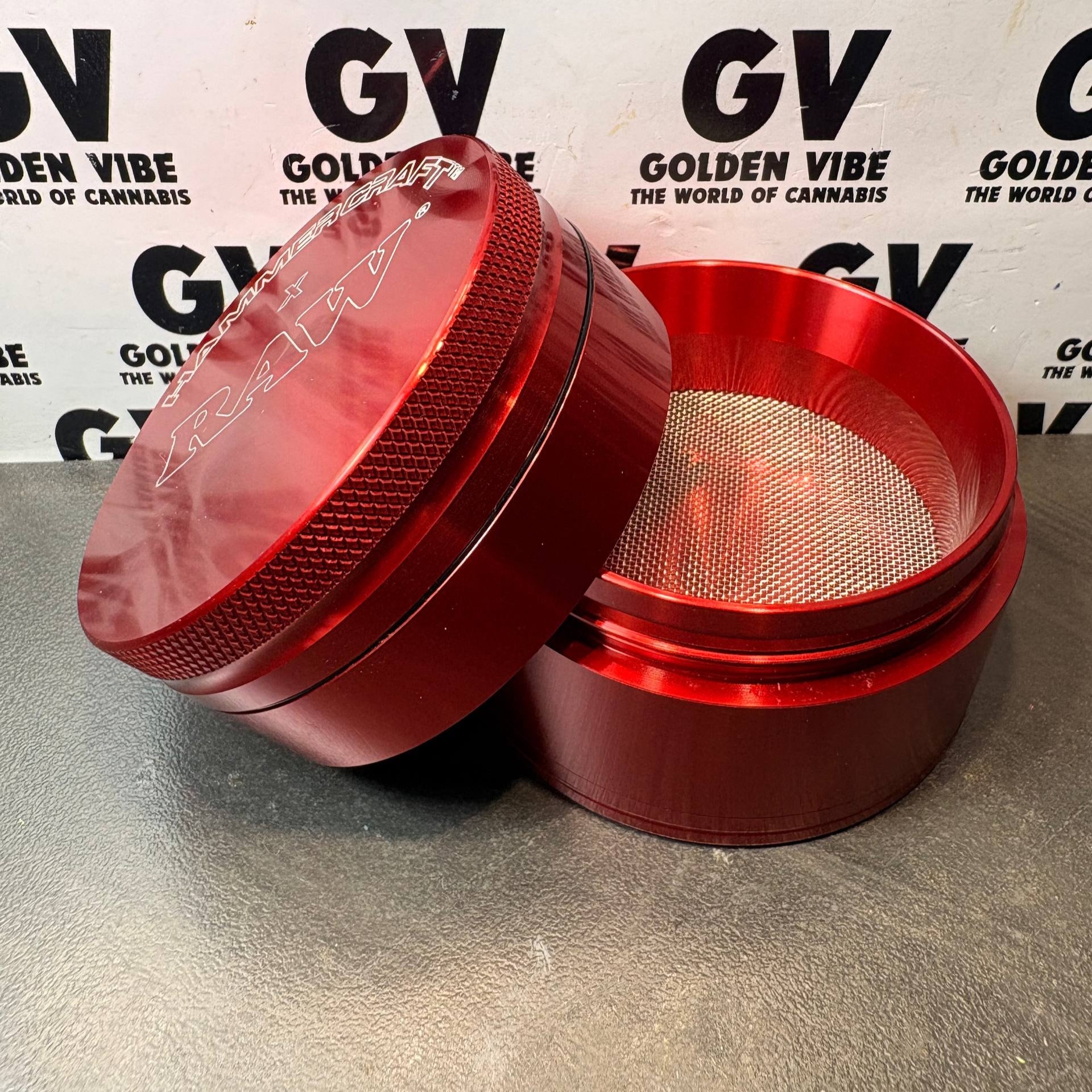 Image of GRINDER RAW X HAMMERCRAFT 4 PARTIES 61MM ROUGE