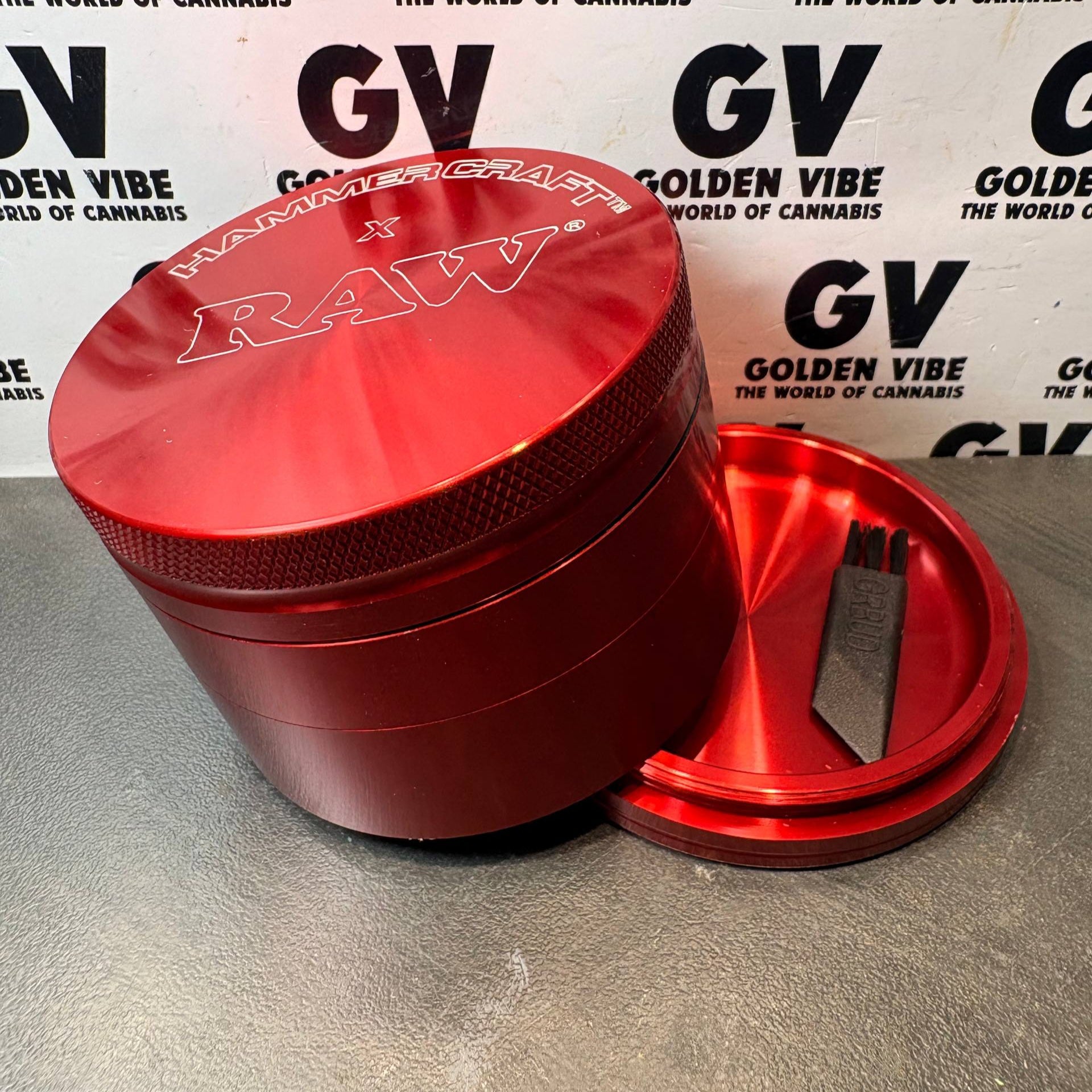 Image of GRINDER RAW X HAMMERCRAFT 4 PARTIES 61MM ROUGE