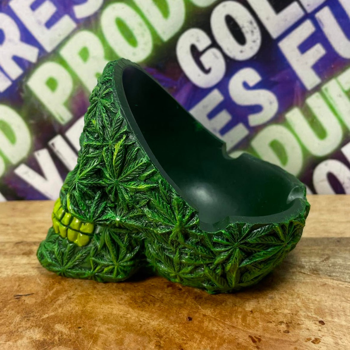 Image of CENDRIER SKULL LEAF