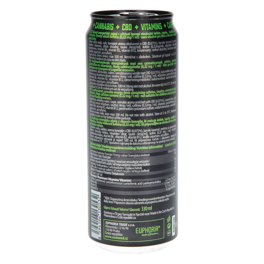 BOISSON ENERGISANTE AU CBD EUPHORIA SOSTONED 33CL